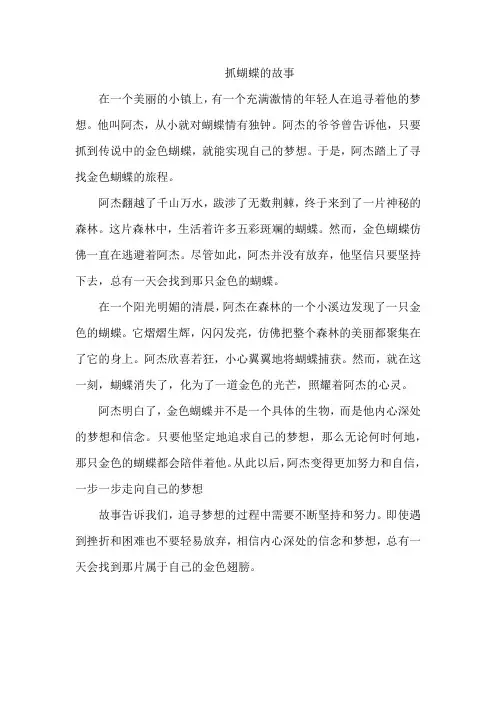 抓蝴蝶的故事