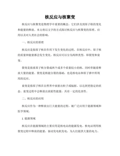 核反应与核聚变