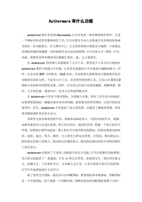 Authorware 论文
