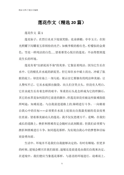 莲花作文(精选20篇)