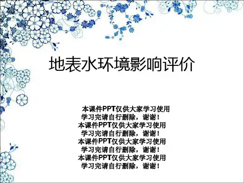 地表水环境影响评价