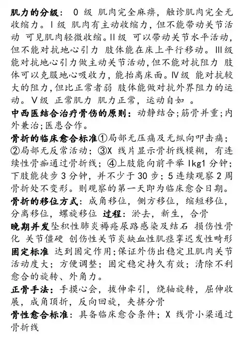 中西结合骨伤重点