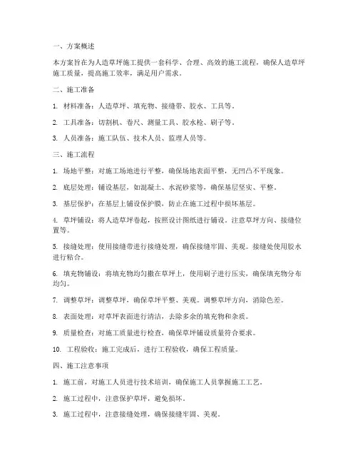 人造草坪专项方案