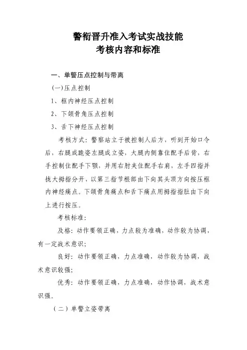 实战考核标准