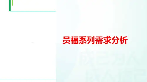 团险员福系列需求分析含备注14页