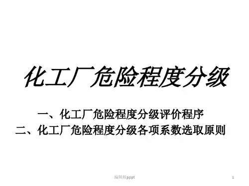 化工厂危险程度分级PPT课件
