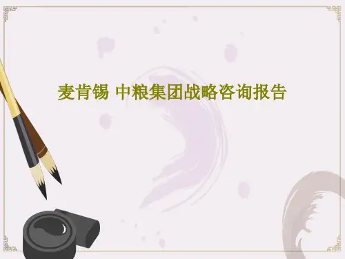 麦肯锡 中粮集团战略咨询报告共111页