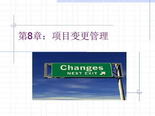 第8章：项目变更管理