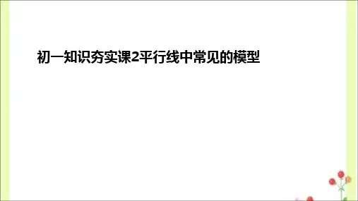 初一知识夯实课2平行线中常见的模型