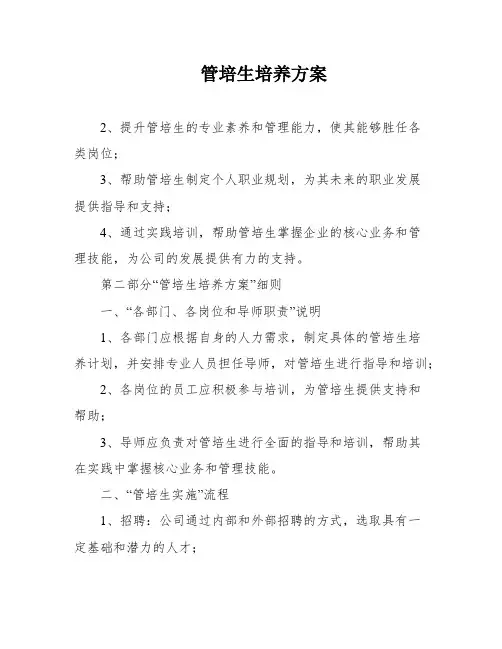 管培生培养方案