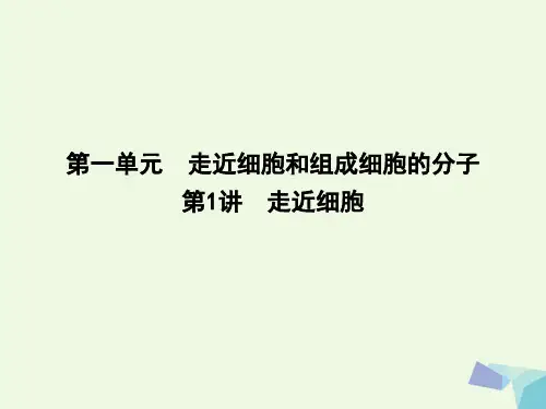 高中生物第一单元走近细胞和组成细胞的分子第1讲走近细胞课件名师优质公开课获奖ppt
