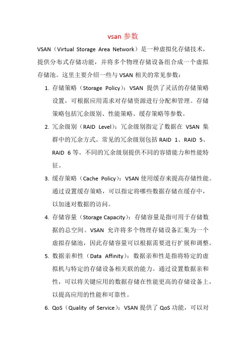vsan参数