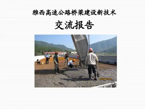 雅西高速公路桥梁建设新技术报告