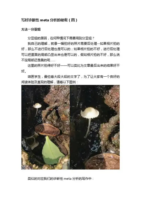 写好诊断性meta分析的秘密（四）