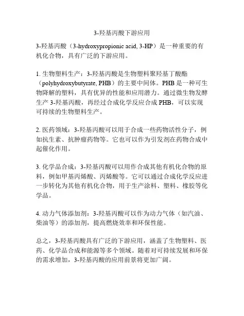 3-羟基丙酸下游应用