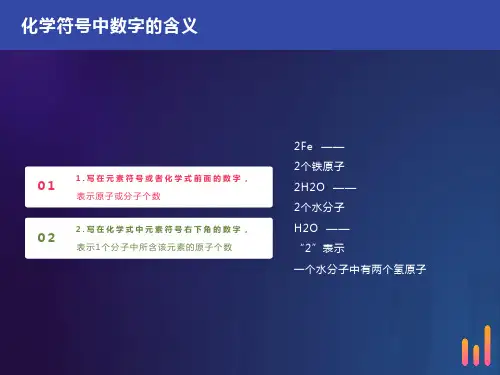 化学符号中数字的含义