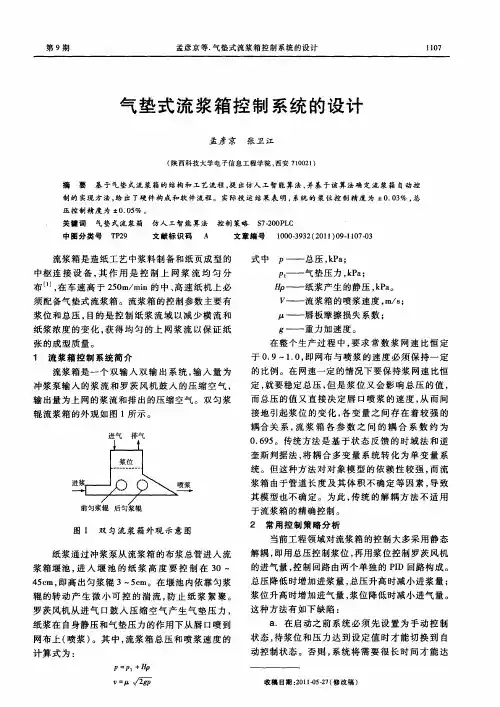 气垫式流浆箱控制系统的设计