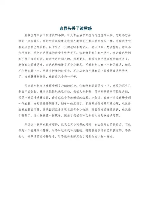 肉骨头丢了读后感