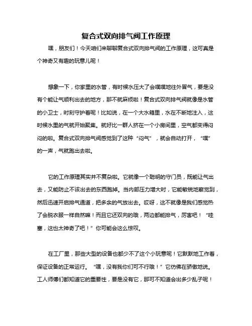 复合式双向排气阀工作原理