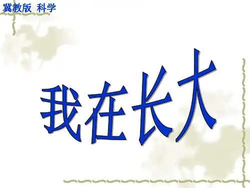 四年级下册科学课件-4.16 我在长大｜冀教版  (共18张PPT)