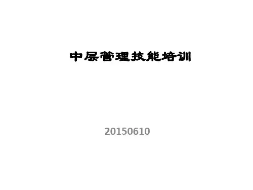 管理者的职业化培训课件