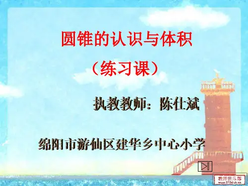 圆锥体积练习课件3
