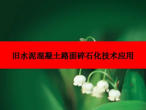 旧水泥混凝土路面碎石化技术应用