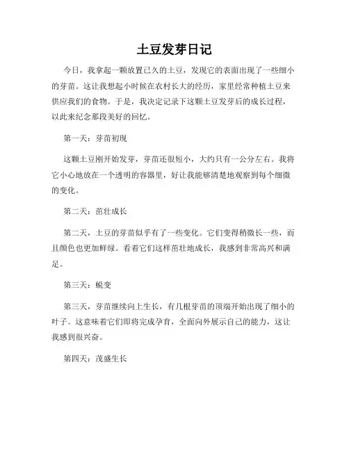 土豆发芽日记