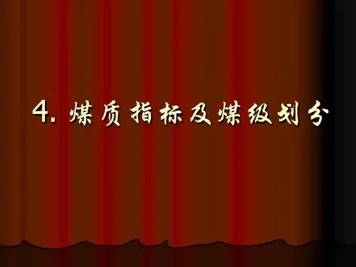 4煤质指标及煤级划分