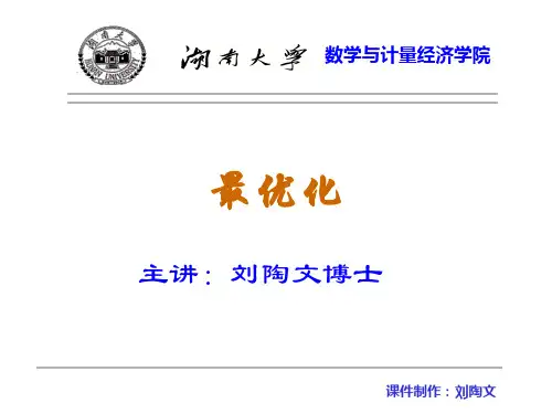 数值最优化(李董辉)第九章 线性规划