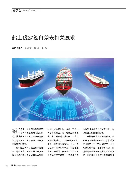 船上磁罗经自差表相关要求