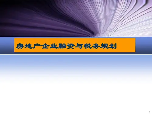 2019年房地产企业融资与税务规划-.ppt