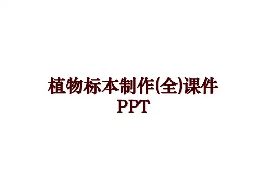 植物标本制作(全)课件PPT