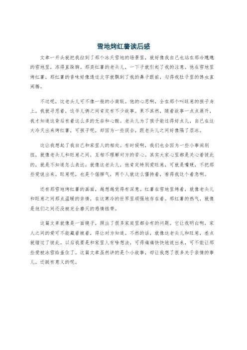 雪地烤红薯读后感
