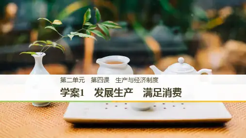 高中政治必修课件：第四课第一框发展生产满足消费(共47张PPT)