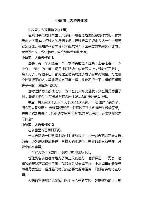 小故事，大道理作文