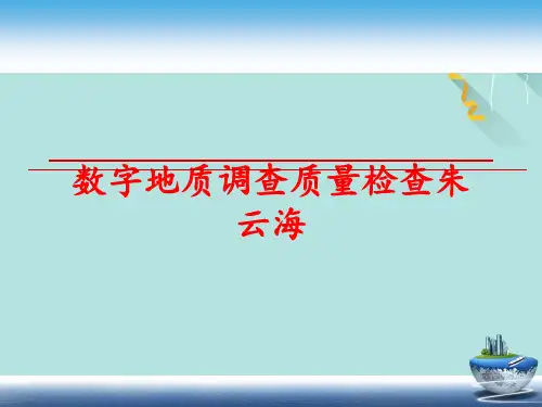 数字地质调查质量检查朱云海PPT优选版