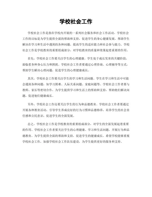 学校社会工作