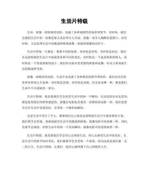 生活片特级