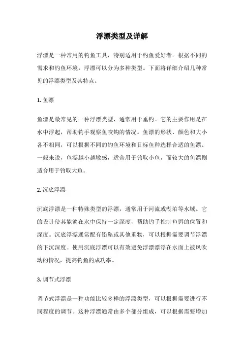 浮漂类型及详解
