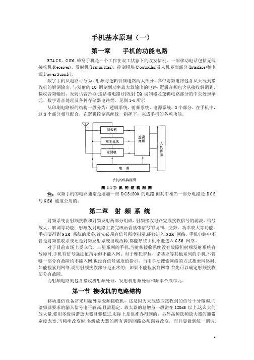 手机基本原理