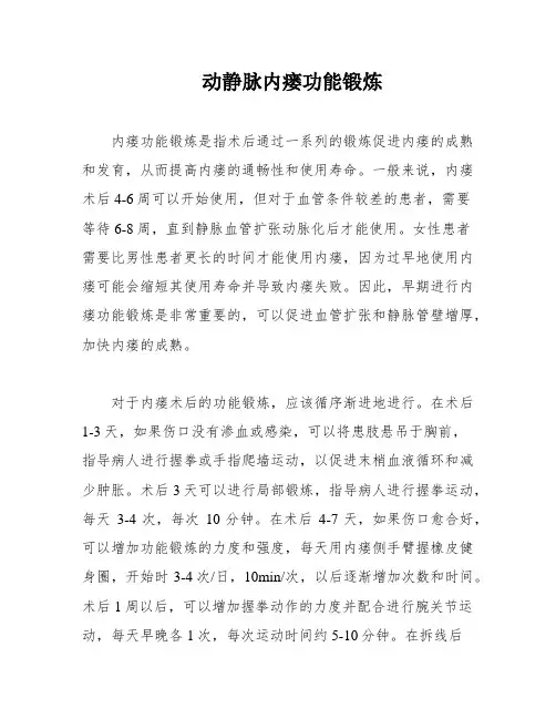 动静脉内瘘功能锻炼