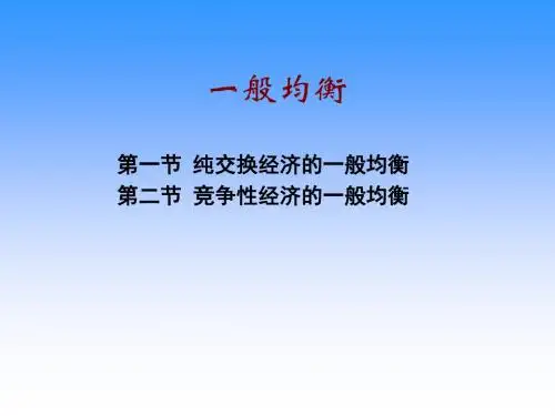 微经之一般均衡