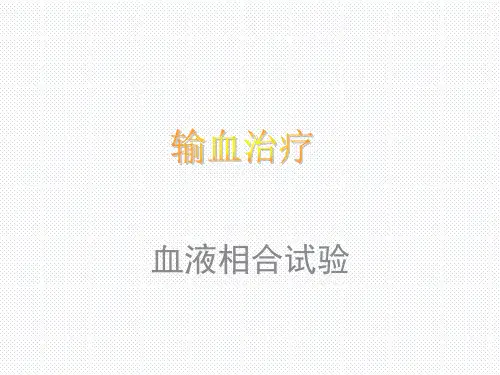 宠物疾病诊疗-血液相合试验