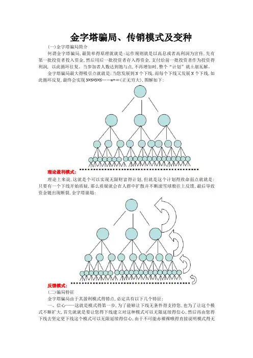 金字塔骗局、传销模式及变种