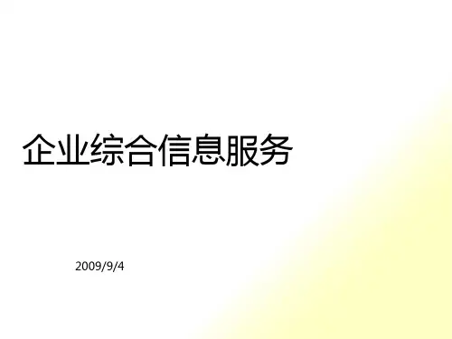 [精选]企业信息综合服务平台
