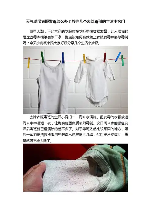 天气潮湿衣服发霉怎么办？教你几个去除霉斑的生活小窍门