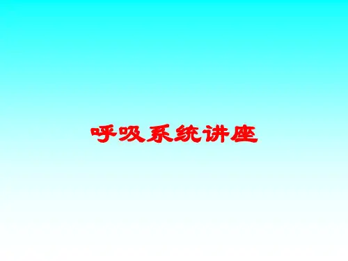 呼吸系统讲座培训课件