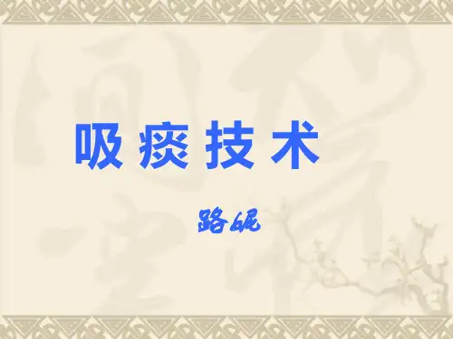 吸痰技术 ppt课件