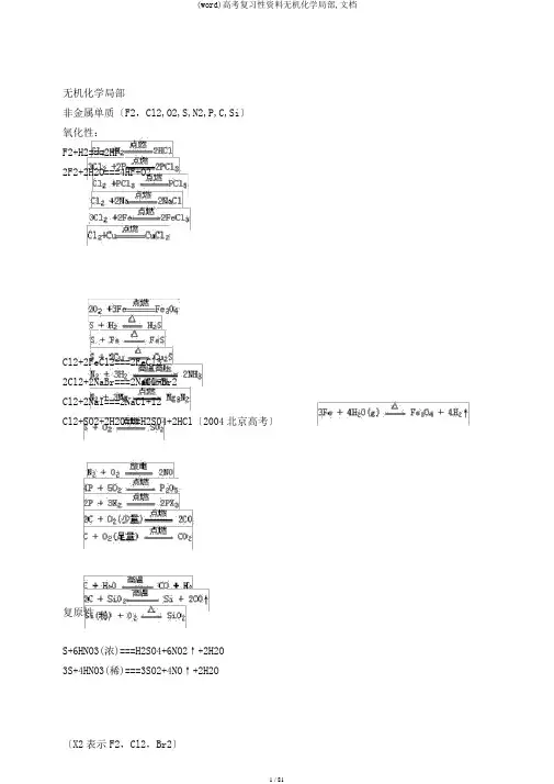 (word)高考复习性资料无机化学部分,文档